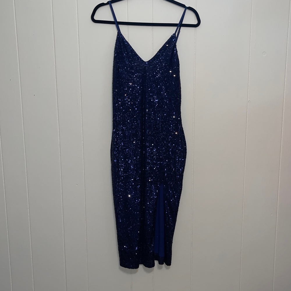 Fashion Nova | Blue Sequin Dress